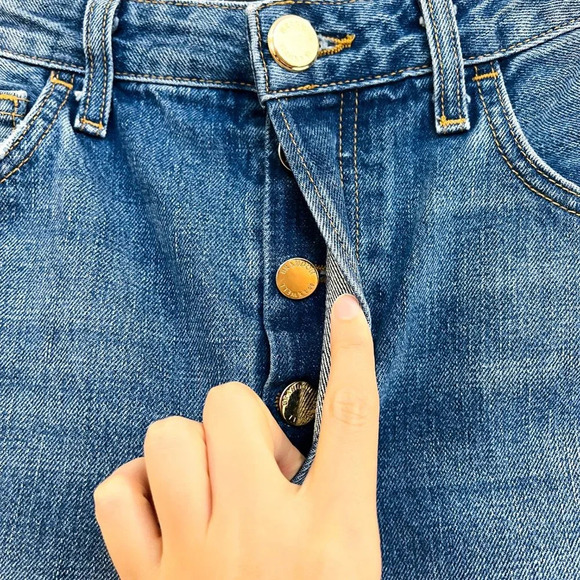 Brandon Maxwell Boyfriend Distressed Straight Leg Designer Denim Jeans 29 - Picture 6 of 11